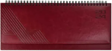 Планинг датированный на 2024 год Сариф, бордовый, 64 листа обложка книги