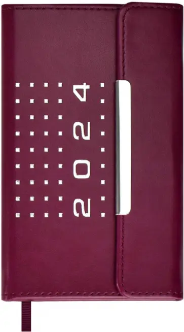Еженедельник датированный на 2024 год Гоутскин, бордо, 64 листа Еженедельник датированный на 2024 год Гоутскин, бордо, 64 листа обложка книги