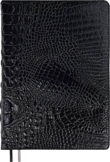 Ежедневник недатированный Аллигатор, черный, А5+, 160 листов обложка книги