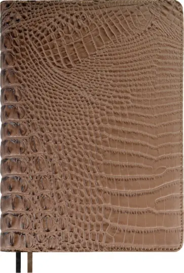 Ежедневник недатированный Аллигатор, светло-коричневый, А5+, 160 листов обложка книги