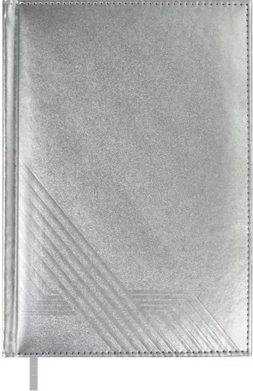Ежедневник недатированный Плонже металлик, серебряный, А5, 160 листов обложка книги