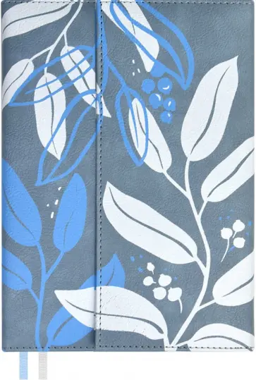 Ежедневник недатированный Шеврет экстра, серо-голубой, А5, 160 листов обложка книги