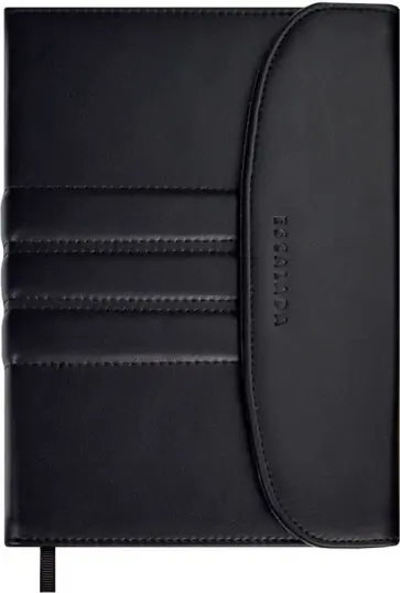 Ежедневник недатированный Плезир, черный, А5, 160 листов обложка книги