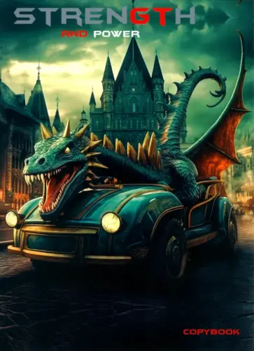 Тетрадь Дракон, А5, 96 листов, клетка обложка книги