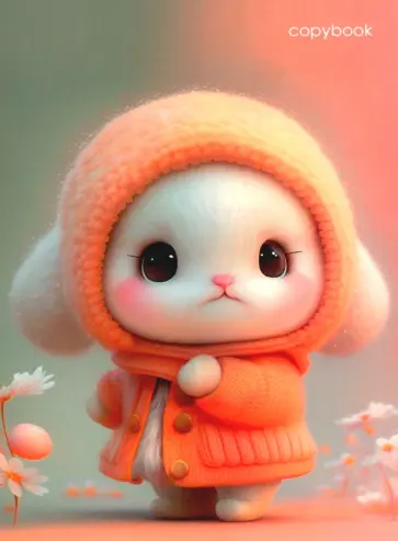 Тетрадь Милый пушистик, А5, 96 листов, клетка обложка книги