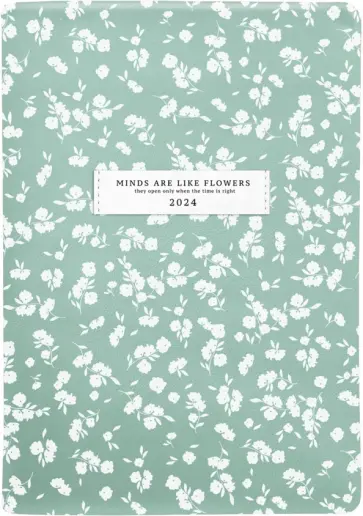Ежедневник датированный на 2024 год June, мятный, А5, 176 листов обложка книги