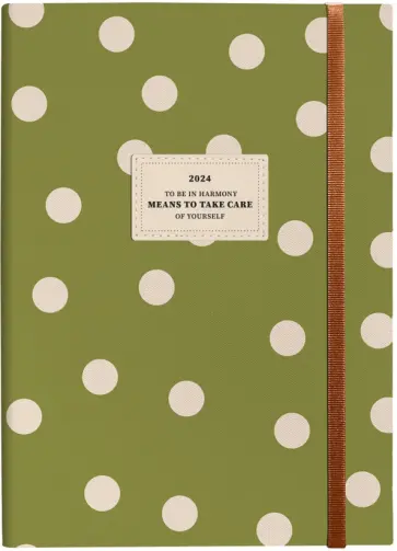 Ежедневник датированный на 2024 год Care, зеленый, А5, 176 листов обложка книги