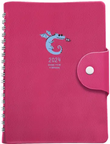 Ежедневник датированный на 2024 год Lucky, розовый, А5, 160 листов обложка книги