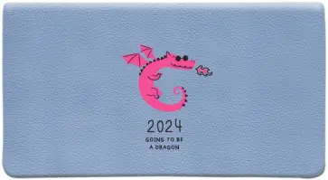 Еженедельник датированный на 2024 год Lucky, голубой, 64 листа обложка книги