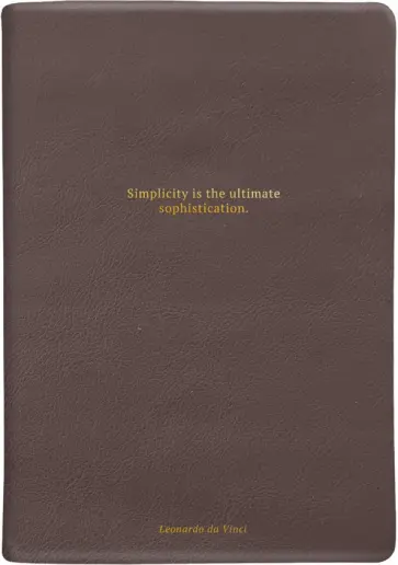 Ежедневник датированный на 2024 год Leonardo, темно-коричневый, А5, 176 листов обложка книги