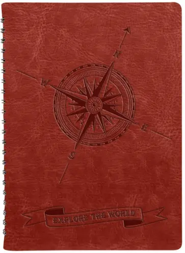 Ежедневник недатированный Compass, коричневый, А5, 96 листов обложка книги