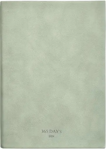 Ежедневник датированный на 2024 год 365days, салатовый, А5, 176 листов обложка книги