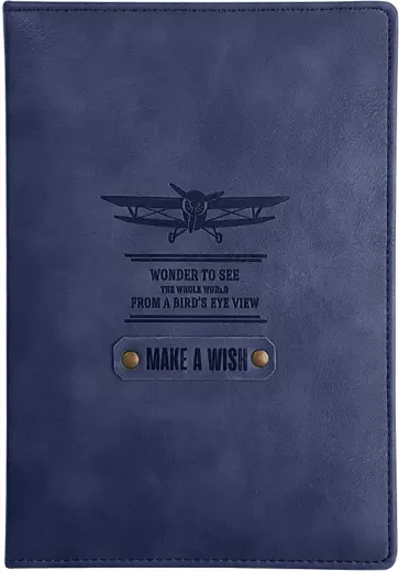 Ежедневник датированный на 2024 год Airplane, синий, А5, 176 листов обложка книги