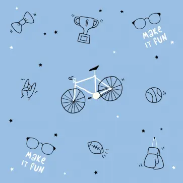 Бумага упаковочная Skate, голубая обложка книги