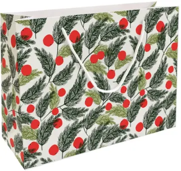 Пакет подарочный Christmas, елки обложка книги