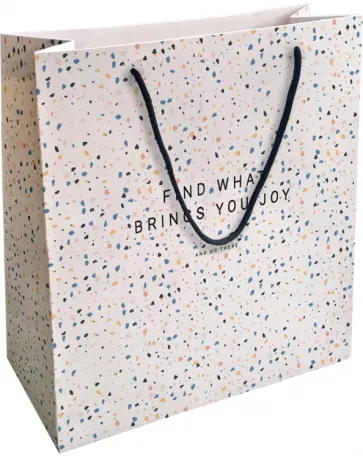 Пакет подарочный Terrazzo, бежевый обложка книги