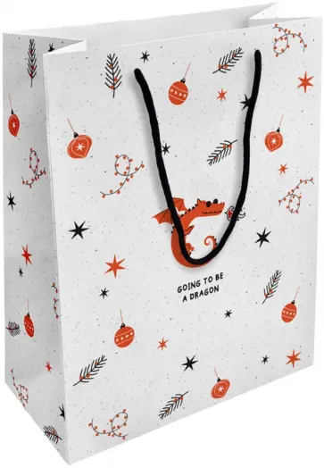 НГ Пакет подарочный Lucky, белый обложка книги