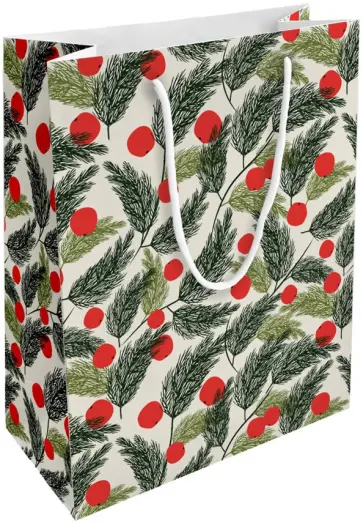 Пакет подарочный Christmas, елки обложка книги