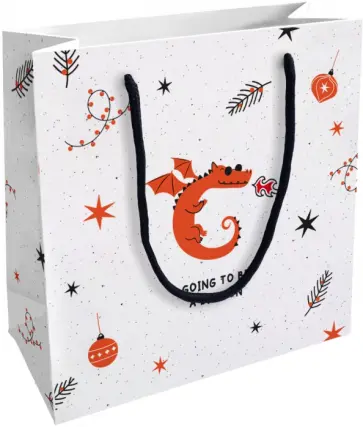 Пакет подарочный Lucky, белый обложка книги