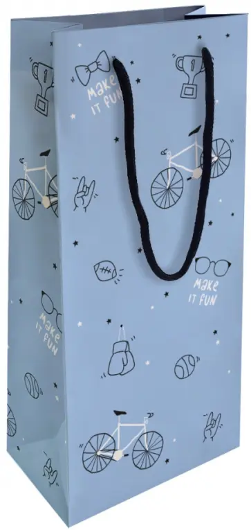 Пакет подарочный Skate, голубой обложка книги