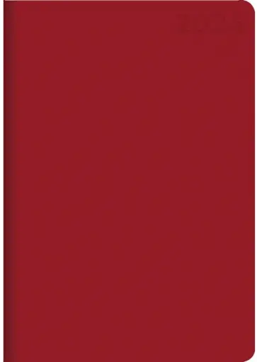 Ежедневник датированный на 2024 год Paragraph. Красный, 176 листов, А6 обложка книги