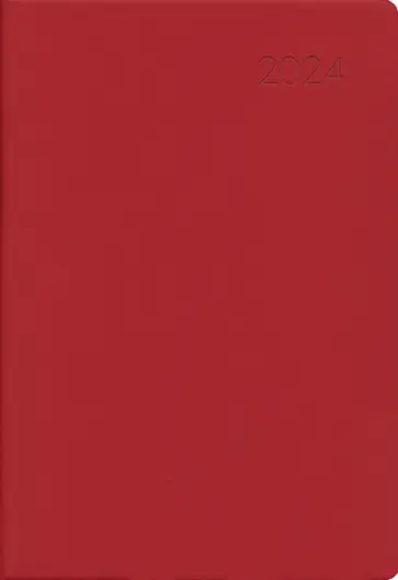 Ежедневник датированный на 2024 год Paragraph. Красный, 176 листов, А5 обложка книги