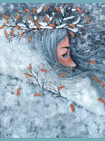 Тетрадь для конспектов Девушка-зима, 48 листов, А4, клетка обложка книги