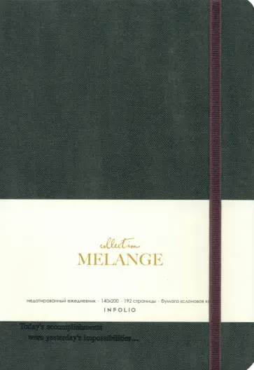 Ежедневник недатированный, 96 листов, А5, Melange, серый обложка книги