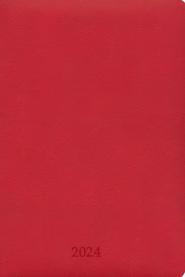 Ежедневник датированный на 2024 год Vienna, красный, А5, 176 листов обложка книги