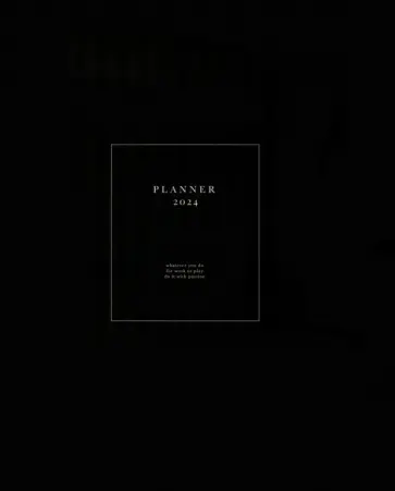 Планнер датированный на 2024 год Notes, черный, А5+, 56 листов обложка книги