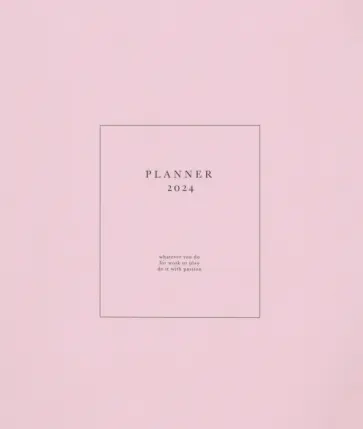 Планнер датированный на 2024 год Notes, розовый, 56 листов обложка книги