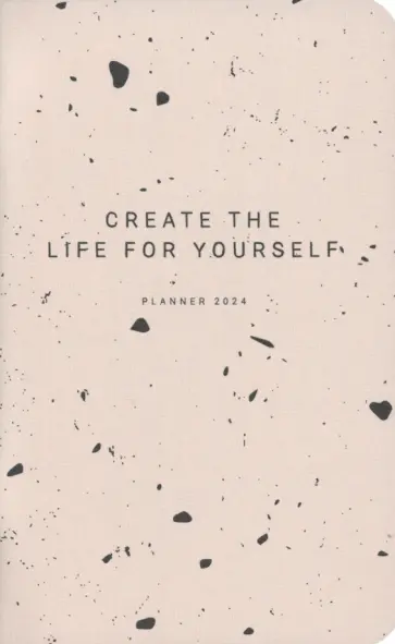 Планнер датированный на 2024 год Terrazzo, розовый, А6+, 32 листа обложка книги