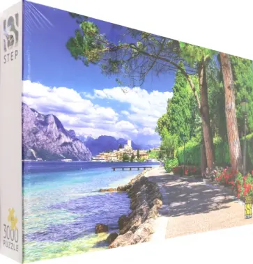 Puzzle-3000 Мальчезине, озеро Гарда, Италия обложка книги