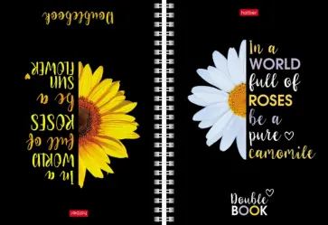 Тетрадь-перевертыш Будь разной! 80 листов, А5, клетка обложка книги