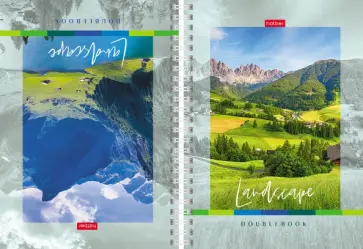 Тетрадь-перевертыш Горные, 80 листов, А5, клетка обложка книги