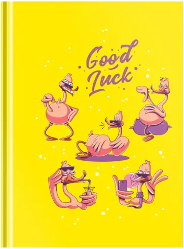 Бизнес-блокнот Sweet luck, А6, 64 листа, клетка, в ассортименте обложка книги