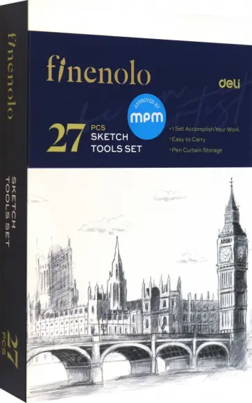 Набор для скетчинга Finenolo, 27 предметов обложка книги