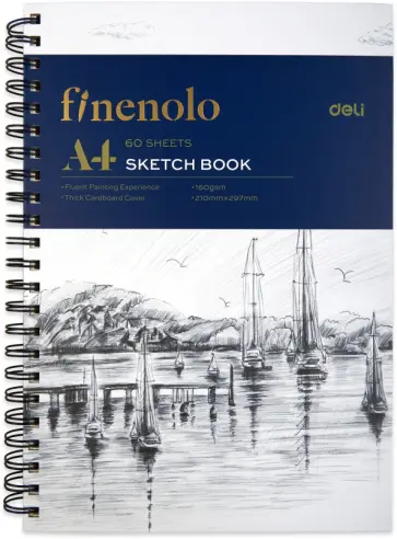 Альбом для графики Finenolo, А4, 60 листов обложка книги