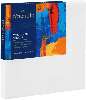 Холст Finenolo на подрамнике, 15х15 см обложка книги