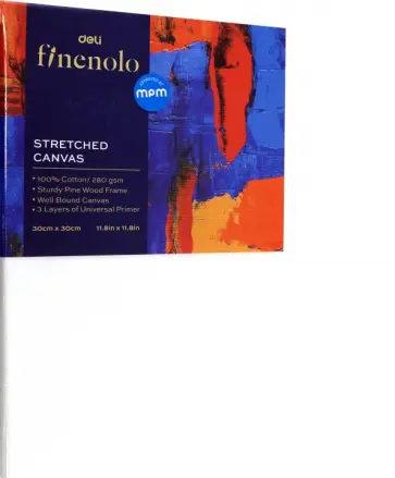 Холст Finenolo на подрамнике, 30х30 см обложка книги