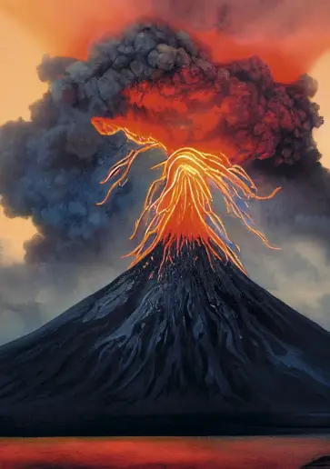 Книга для записей Вулкан, 200 листов, А4, клетка обложка книги