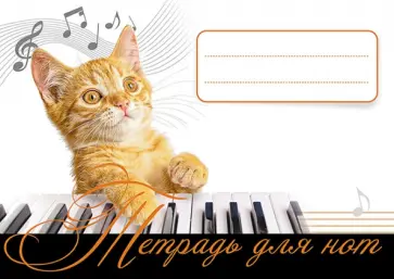 Тетрадь для нот Рыжий кот Тетрадь для нот Рыжий кот обложка книги