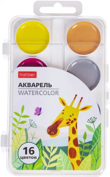 Акварель медовая полусухая Colora, 16 цветов обложка книги