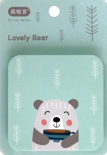 Блок для записей с липким слоем Животные, 75 листов обложка книги