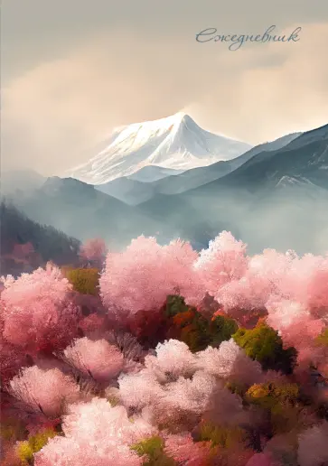 Ежедневник недатированный Весна в горах, А5, 128 листов Ежедневник недатированный Весна в горах, А5, 128 листов обложка книги