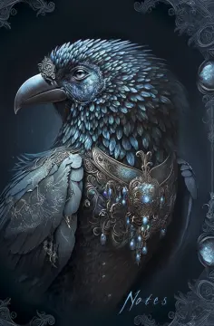 Книга для записей Фантастическая птица, А6, 80 листов, клетка обложка книги