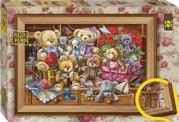 Пазл-500 с рамкой. Семья мишек обложка книги