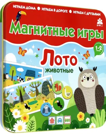 Магнитная игра Лото Животные обложка книги