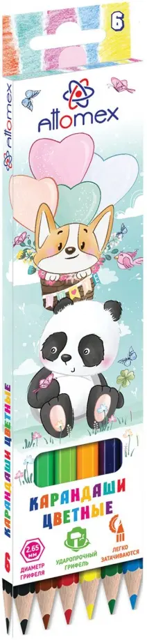 Карандаши цветные Zoo, 6 цветов обложка книги