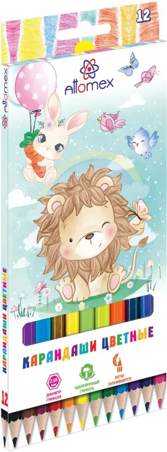 Карандаши цветные Zoo, 12 цветов обложка книги